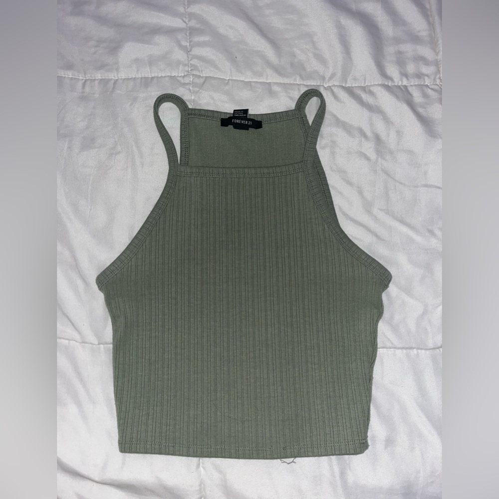 olive green halter from forever 21